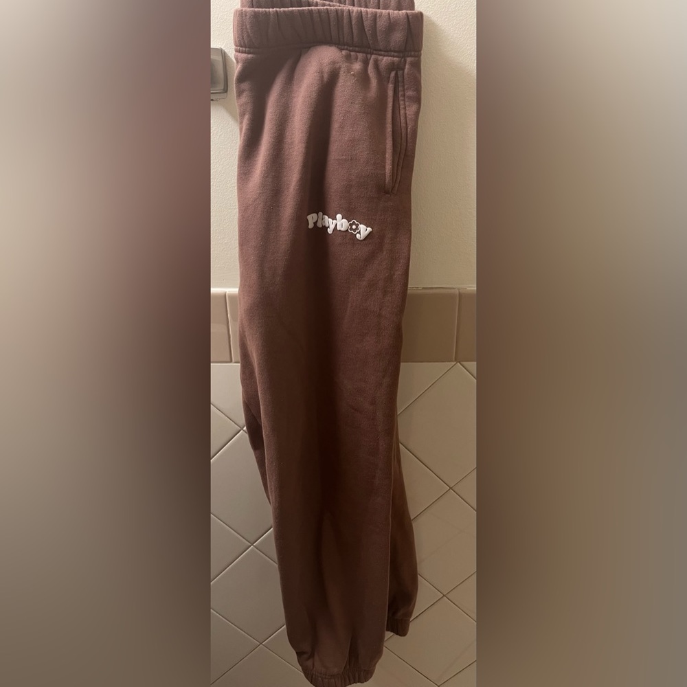 brown pacsun (playboy) sweatpants